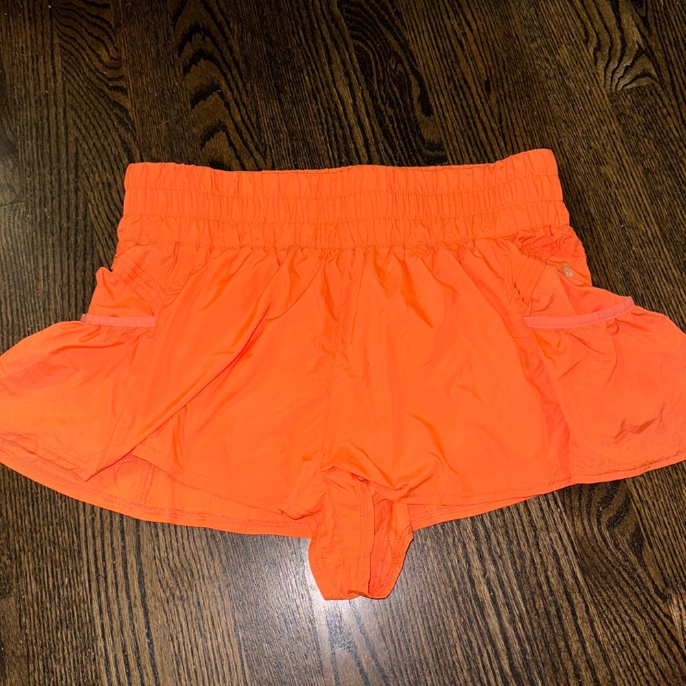 Free People Movement Orange Flirt Shorts size Large